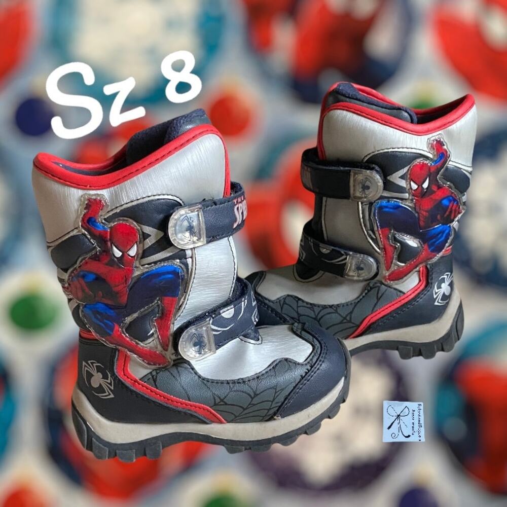 Marvel The Amazing Spider-man 2007 Boots Kids Sz 8